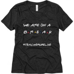 Ladies Relaxed Fit Super Soft Triblend V-Neck Tee