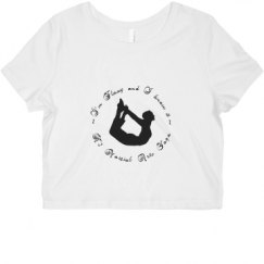 Ladies Slim Fit Crop Top Tee