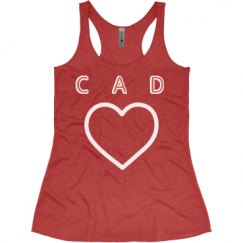 Ladies Slim Fit Super Soft Racerback Triblend Tank