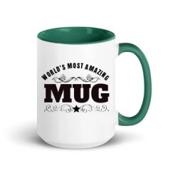 15oz Ceramic Mug with Color Inside