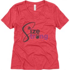 Ladies Relaxed Fit Super Soft Triblend V-Neck Tee