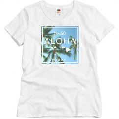 Aloha Hawaii Swaying Palm Tree Shirt