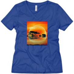 Ladies Relaxed Fit V-Neck Tee