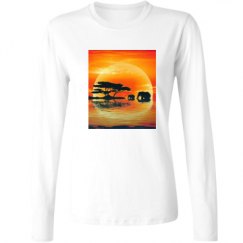 Ladies Relaxed Fit Basic Long Sleeve Tee