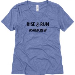 Ladies Relaxed Fit Super Soft Triblend V-Neck Tee