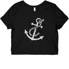 Ladies Slim Fit Crop Top Tee