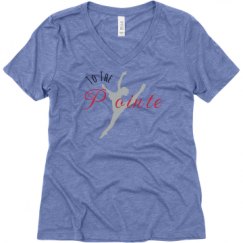 Ladies Relaxed Fit Super Soft Triblend V-Neck Tee