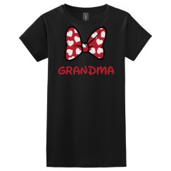 minnie bow grandma tee