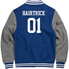 Hairtrick 01 Fleece letterman jacket