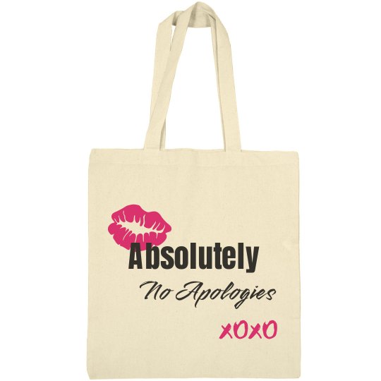 Absolutely No Apologies Hot Pink Lips Tote Bag