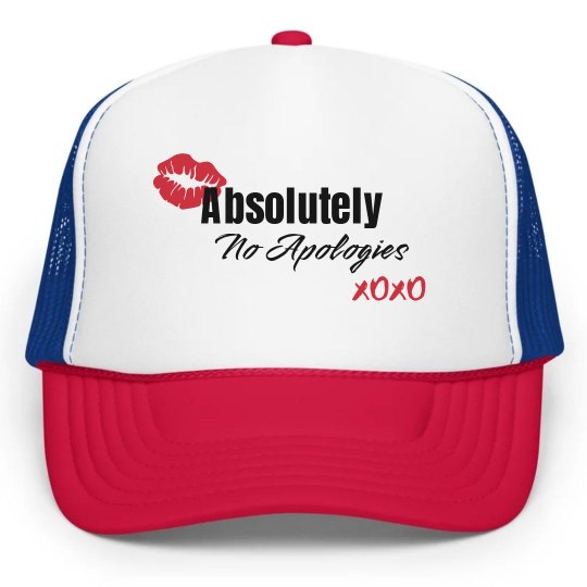 Absolutely No Apologies Red Lips Trucker Cap