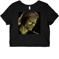 Ladies Slim Fit Crop Top Tee