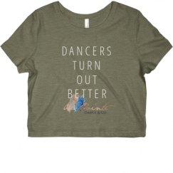 Ladies Slim Fit Crop Top Tee