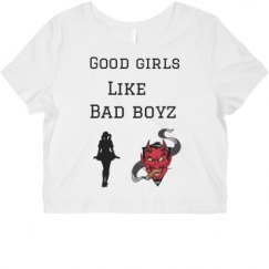 Ladies Slim Fit Crop Top Tee