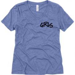 Ladies Relaxed Fit Super Soft Triblend V-Neck Tee