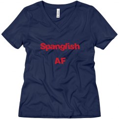 Spanglish AF V-neck Tee
