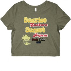 Ladies Slim Fit Crop Top Tee