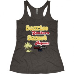 Ladies Slim Fit Super Soft Racerback Triblend Tank