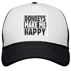 Donkeys Make Me Happy Hat 