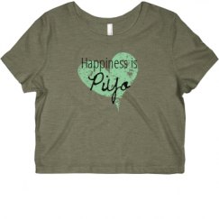 Ladies Slim Fit Crop Top Tee