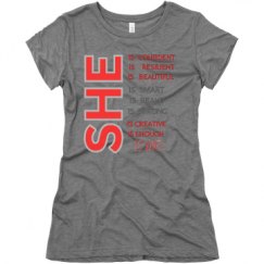 Ladies Slim Fit Super Soft Triblend Tee