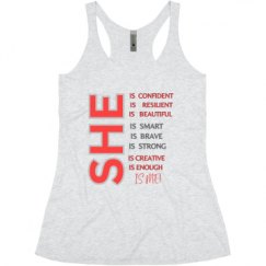 Ladies Slim Fit Super Soft Racerback Triblend Tank