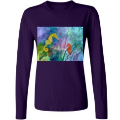 Ladies Relaxed Fit Basic Long Sleeve Tee