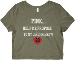 Ladies Slim Fit Crop Top Tee