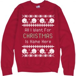 Custom Football Ugly Sweater