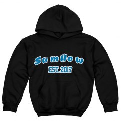 Black Firm Fit Hoodie w/Blue