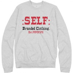 Self Branded Gray Red Blk Sweat Shirt