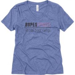 Ladies Relaxed Fit Super Soft Triblend V-Neck Tee