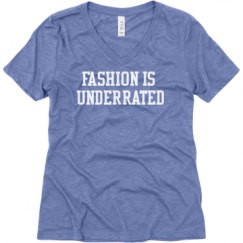 Ladies Relaxed Fit Super Soft Triblend V-Neck Tee