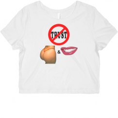 Ladies Slim Fit Crop Top Tee