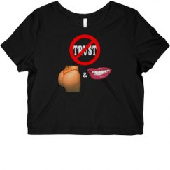 Ladies Slim Fit Crop Top Tee