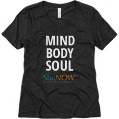 Ladies Relaxed Fit Super Soft Triblend V-Neck Tee