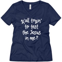 Ladies Relaxed Fit V-Neck Tee