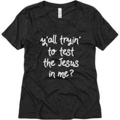 Ladies Relaxed Fit Super Soft Triblend V-Neck Tee