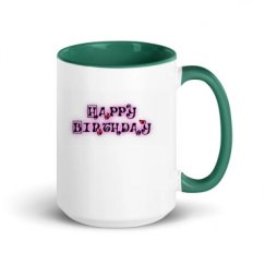 15oz Ceramic Mug with Color Inside