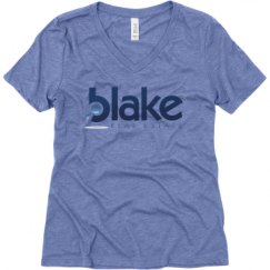 Ladies Relaxed Fit Super Soft Triblend V-Neck Tee