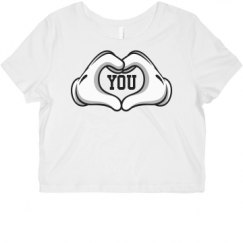 Ladies Slim Fit Crop Top Tee