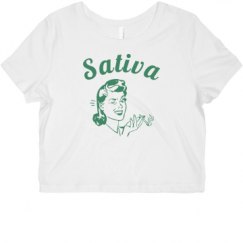 Ladies Slim Fit Crop Top Tee