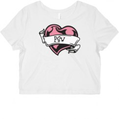 Ladies Slim Fit Crop Top Tee