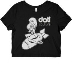 Ladies Slim Fit Crop Top Tee