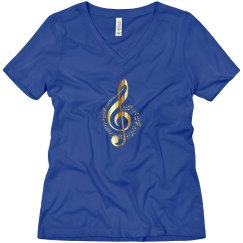 Blue music notes top