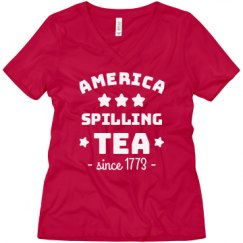 Ladies Relaxed Fit V-Neck Tee