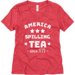 Ladies Relaxed Fit Super Soft Triblend V-Neck Tee