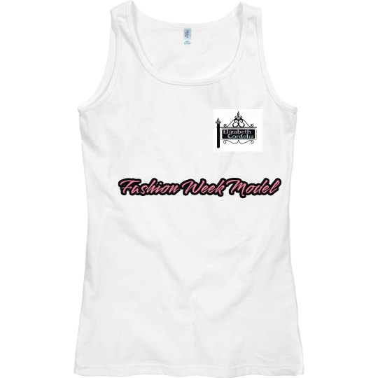 Adult white tank fashion week model Adult white tank fashion week model