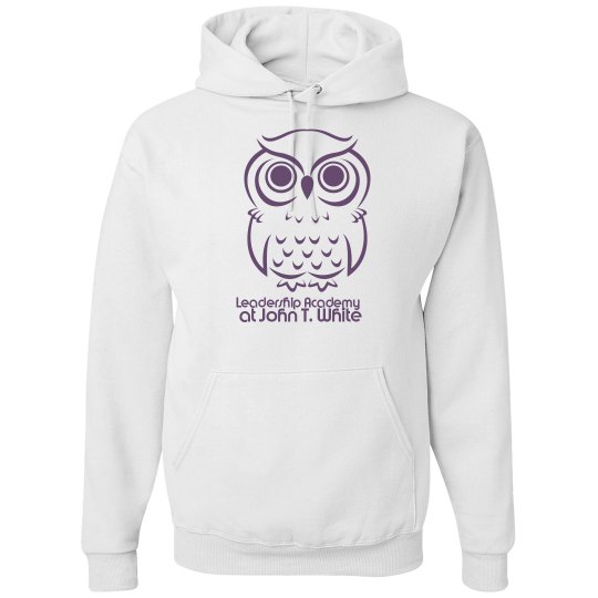 ADULT WHITE W/PURPLE LOGO PULLOVER Sweatshirt ADULT WHITE W/PURPLE LOGO PULLOVER Sweatshirt