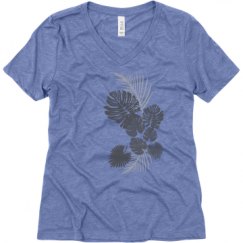 Ladies Relaxed Fit Super Soft Triblend V-Neck Tee